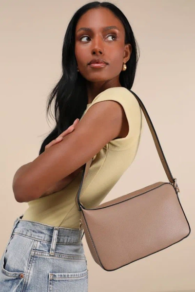 Lulus Leonora Light Brown Shoulder Bag In White