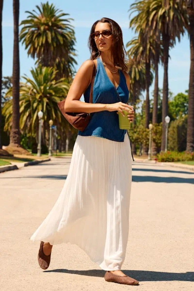 Lulus Liada Ivory Pleated High-waisted Maxi Skirt