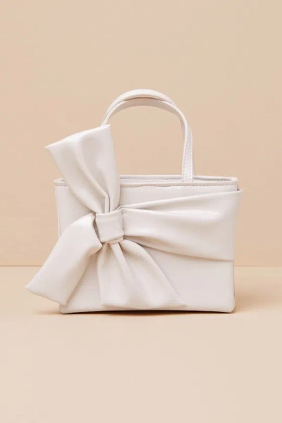 Lulus Licinda Ivory Bow Handbag