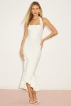 Lulus Londa White Halter Neck Trumpet Midi Dress