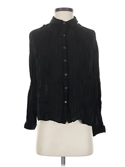 Pre-owned Lulus Long Sleeve Blouse In Black
