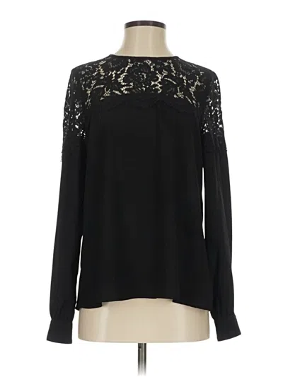 Pre-owned Lulus Long Sleeve Blouse In Black