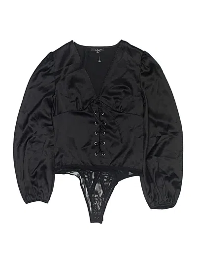 Pre-owned Lulus Long Sleeve Blouse In Black