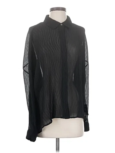 Pre-owned Lulus Long Sleeve Blouse In Black