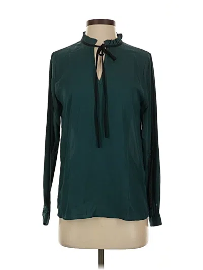 Pre-owned Lulus Long Sleeve Blouse In Blue