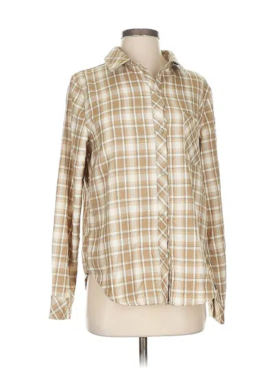 Pre-owned Lulus Long Sleeve Blouse In Brown