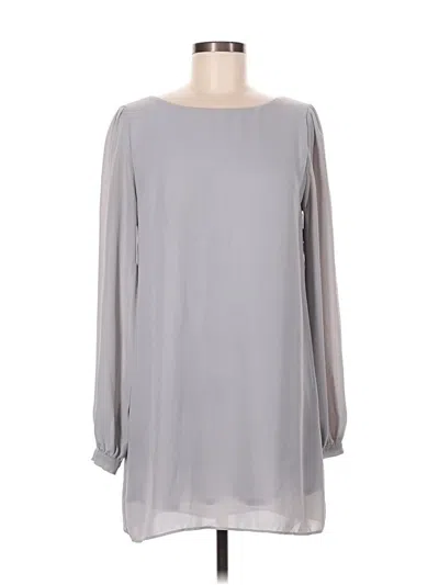 Pre-owned Lulus Long Sleeve Blouse In Gray