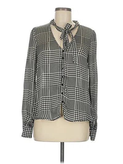 Pre-owned Lulus Long Sleeve Blouse In Gray