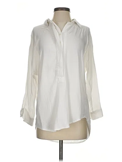 Pre-owned Lulus Long Sleeve Blouse In Ivory