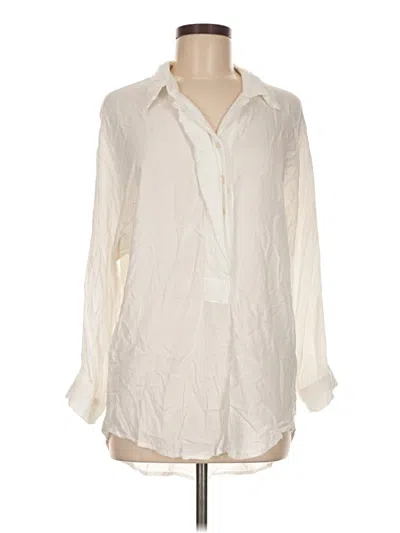 Pre-owned Lulus Long Sleeve Blouse In Ivory