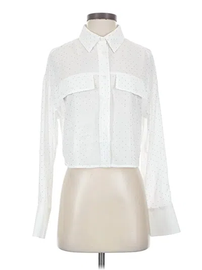 Pre-owned Lulus Long Sleeve Blouse In Ivory