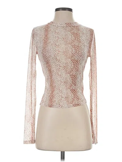 Pre-owned Lulus Long Sleeve Blouse In Ivory