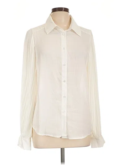Pre-owned Lulus Long Sleeve Blouse In Ivory