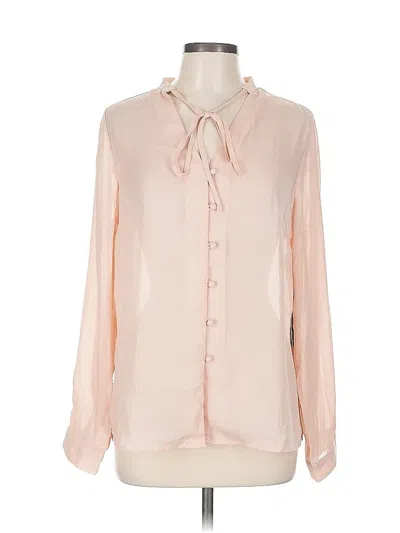 Pre-owned Lulus Long Sleeve Blouse In Pink