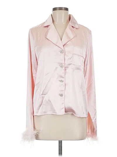 Pre-owned Lulus Long Sleeve Blouse In Pink