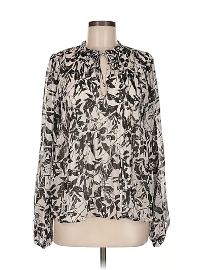 Pre-owned Lulus Long Sleeve Blouse In White