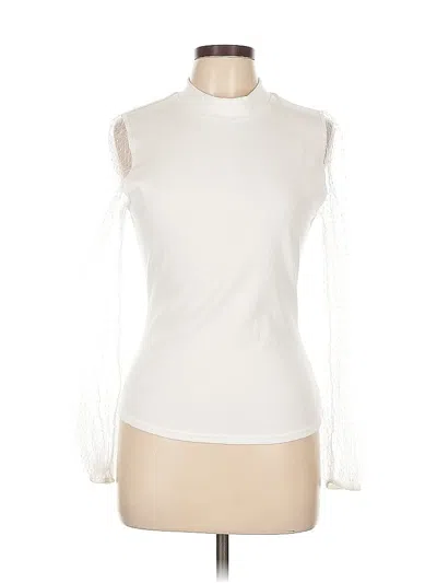 Pre-owned Lulus Long Sleeve T-shirt In White
