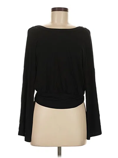 Pre-owned Lulus Long Sleeve Top Black Boatneck Tops