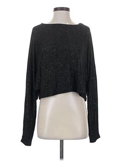 Lulus Long Sleeve Top Black Boatneck Tops