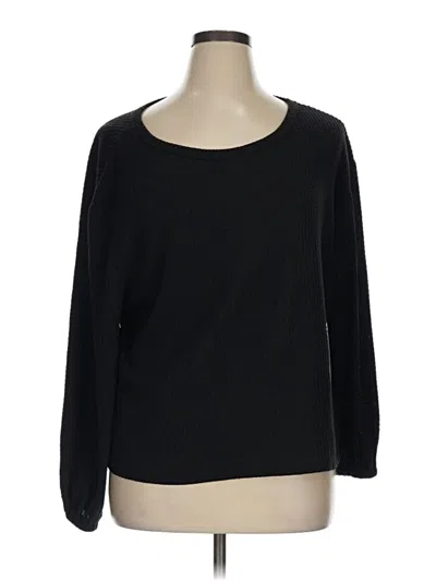 Pre-owned Lulus Long Sleeve Top Black Boatneck Tops