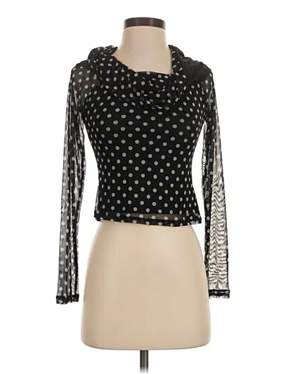 Pre-owned Lulus Long Sleeve Top Black Cowl Neck Tops