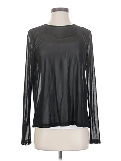 Pre-owned Lulus Long Sleeve Top Black Mock Neckline Tops