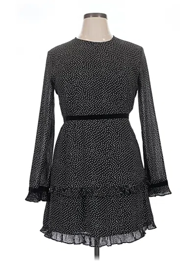 Pre-owned Lulus Long Sleeve Top Black Mock Neckline Tops