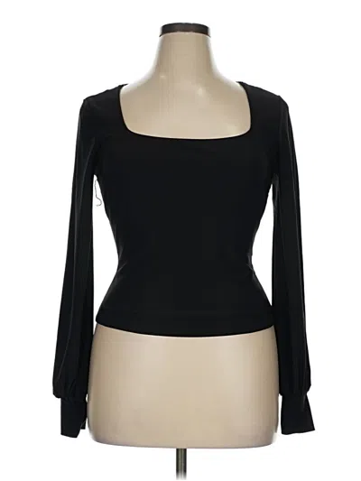 Pre-owned Lulus Long Sleeve Top Black Sweetheart Neckline Tops