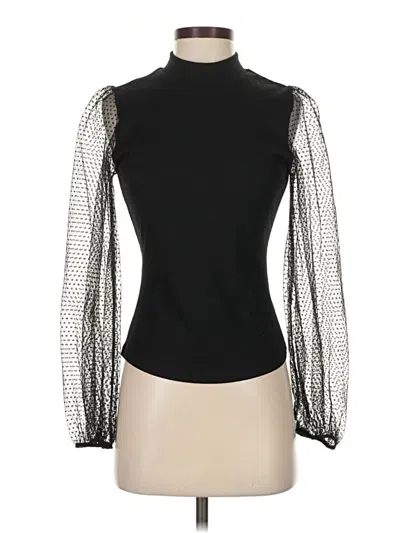 Pre-owned Lulus Long Sleeve Top Black Turtleneck Tops