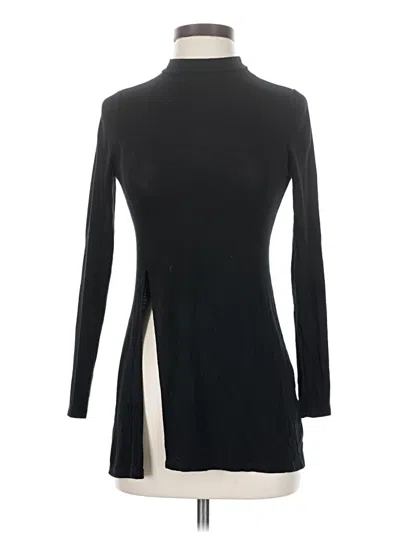 Pre-owned Lulus Long Sleeve Top Black Turtleneck Tops