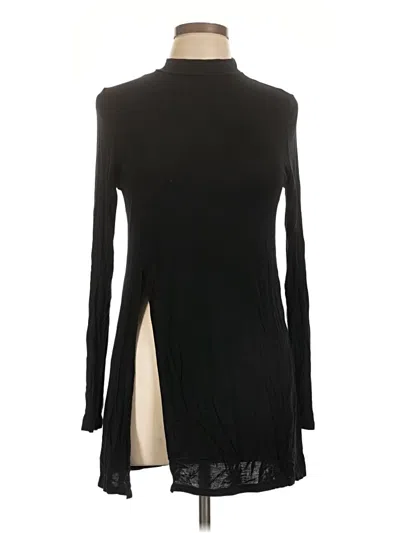 Pre-owned Lulus Long Sleeve Top Black Turtleneck Tops