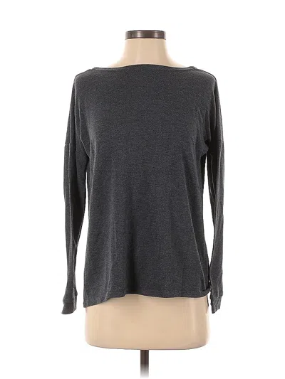 Pre-owned Lulus Long Sleeve Top Gray Boatneck Tops