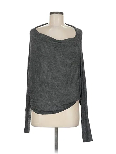 Pre-owned Lulus Long Sleeve Top Gray Cowl Neck Tops