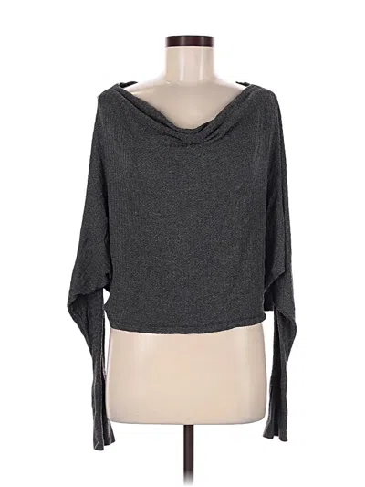 Pre-owned Lulus Long Sleeve Top Gray Cowl Neck Tops