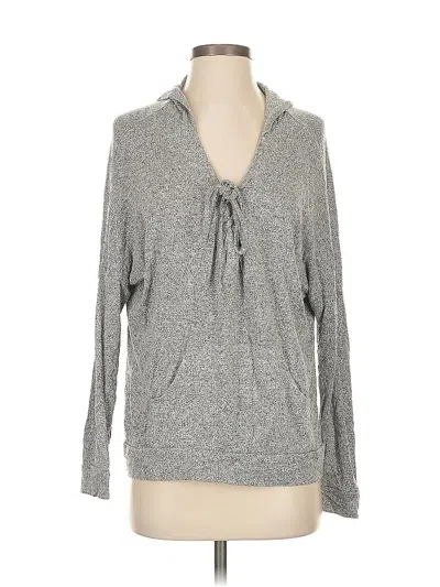 Pre-owned Lulus Long Sleeve Top Gray Cowl Neck Tops