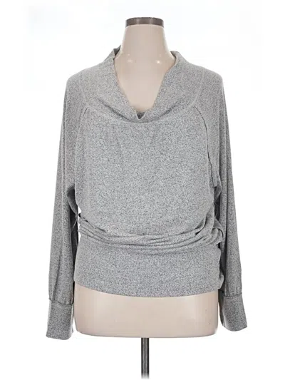 Pre-owned Lulus Long Sleeve Top Gray Cowl Neck Tops