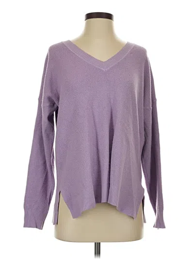 Pre-owned Lulus Long Sleeve Top Purple V Neck Tops