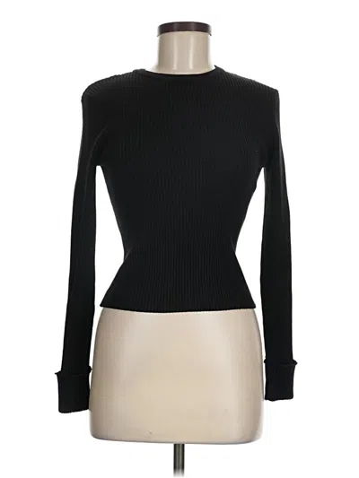 Pre-owned Lulus Long Sleeve T-shirt In Black