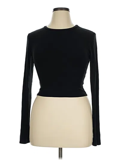 Pre-owned Lulus Long Sleeve T-shirt In Black