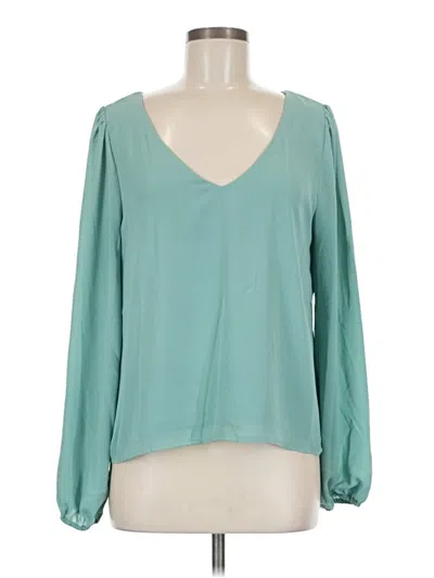 Pre-owned Lulus Long Sleeve T-shirt In Blue