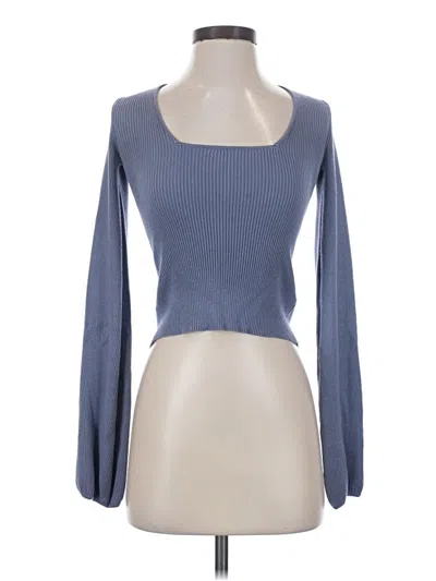 Pre-owned Lulus Long Sleeve T-shirt In Blue