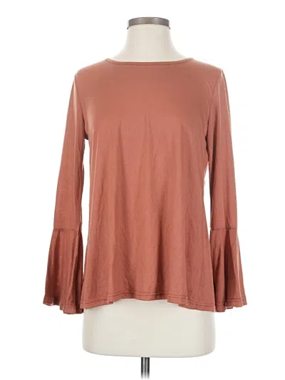Pre-owned Lulus Long Sleeve T-shirt In Brown