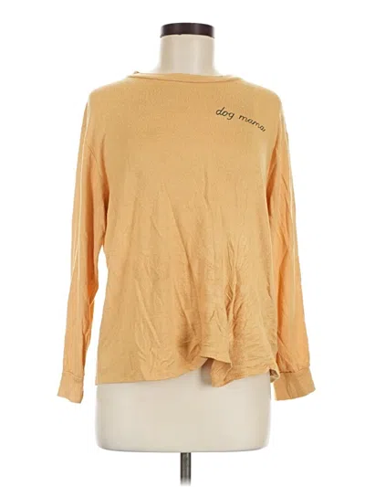 Pre-owned Lulus Long Sleeve T-shirt In Gold