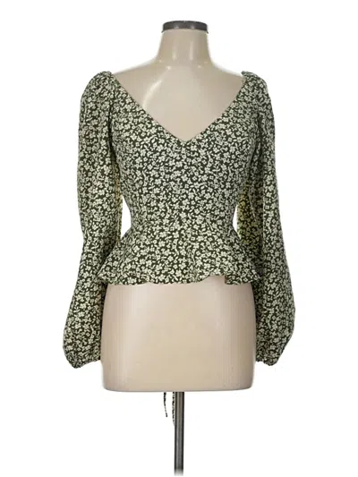 Pre-owned Lulus Long Sleeve T-shirt In Green