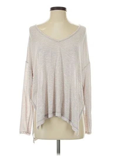 Pre-owned Lulus Long Sleeve T-shirt In Silver