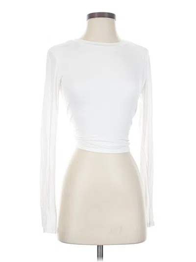 Pre-owned Lulus Long Sleeve T-shirt In White