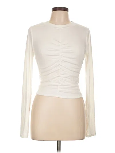 Pre-owned Lulus Long Sleeve T-shirt In White
