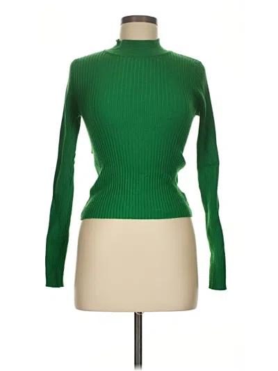 Pre-owned Lulus Long Sleeve Turtleneck In Green