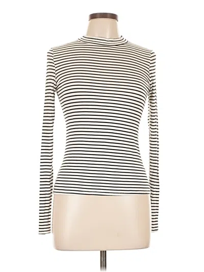 Pre-owned Lulus Long Sleeve Turtleneck In Ivory
