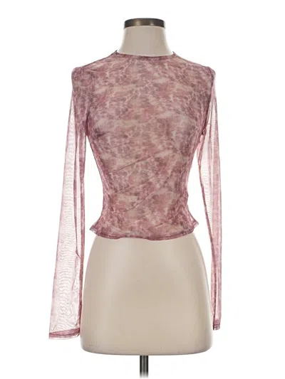 Pre-owned Lulus Long Sleeve Turtleneck In Pink